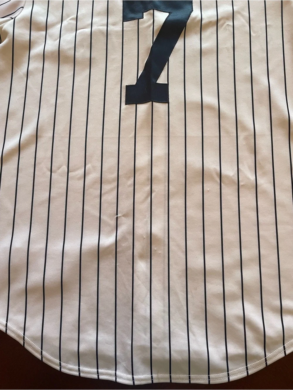 M Authentic Mickey Mantle White Pinstripe 'Mantle 7' Baseball Jersey